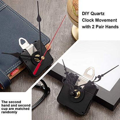 Hicarer 2 Quartz Clock Kit, Shaft Length 1-1/5 Inch/ 31 mm, Black, Red - color: Black, Red, size: Shaft Length 1-1/ 5 Inch/ 31 mm