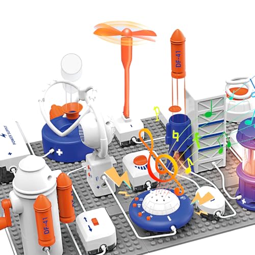 Science Toy Sets, AI Intelligent Voice Physics Circuit Electronic Building Block Puzzle Toy STEM Education Toy Set Holiday Birthday Gift 500+ Projects 66PCS for Students Children Aged 3+