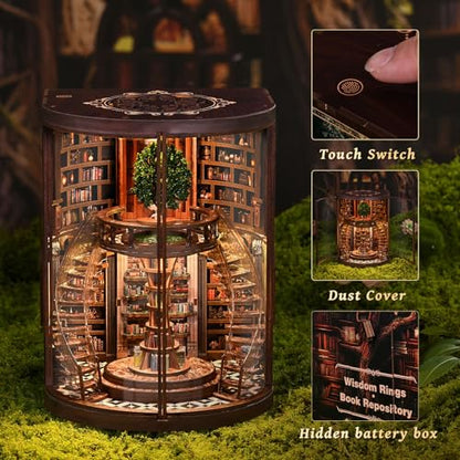 DIY Book Nook Kit, Library Booknook Kits for Adults