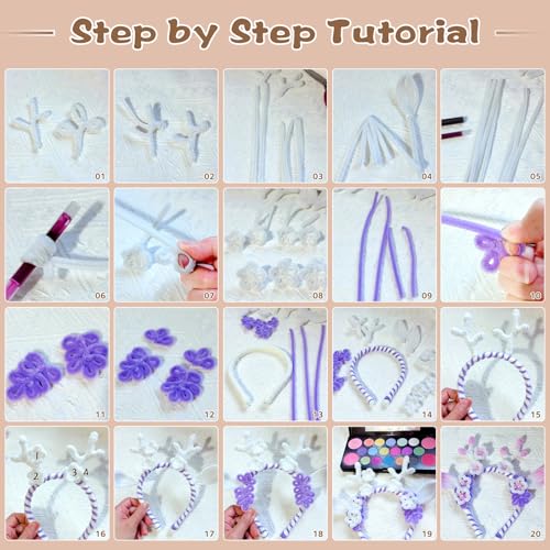 100 PCS Pipe Cleaners Craft, Light Brown Pipe Cleaners Bulk, Chenille Stem - color: Beige