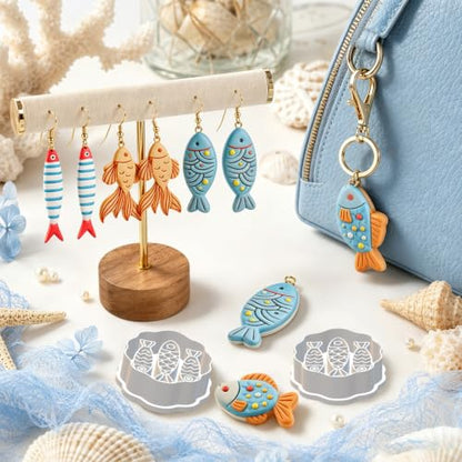 11 Pcs Ocean & Fish Polymer Clay Cutters Set - color: fish