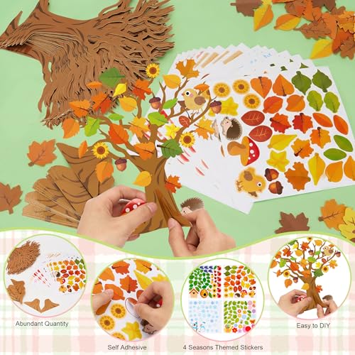 32 Set Seasonal Trees Craft Kits Make Your Own Four Seasons Tree Decoration - color: Seasonal Trees Craft