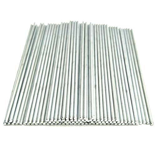 EUDAX 100Pcs Dia.2mm STEM Toys Shaft Round Rod Axles for DIY Toy RC Car Boat Helicopter Model Part (2mmx100mm) - style: 2mmx100mm