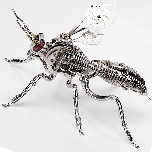 3D Metal Wasp Puzzles for Adults Model Kits Mechanical Puzzle Building Blocks, Difficult DIY for Assembly Gifts for Men (Steel) - style: Steel