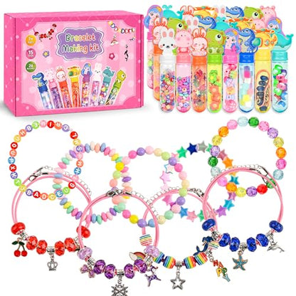 Ulema 24Pack Bracelet Wands,Charm Bracelet Jewelry Making Kit,Arts Crafts for Kids, Party Favors Return Gifts Birthday Gifts for Girls Friendship Bracelet Kit Goodie Bags.