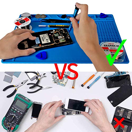 Kaisiking Magnetic Soldering Mat for Electronics Repair, 13.8 x 9.8 inch - color: 140 Soldering Mat Kit