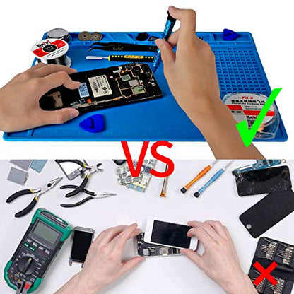 Kaisiking Magnetic Soldering Mat for Electronics Repair, 13.8 x 9.8 inch - color: 140 Soldering Mat Kit