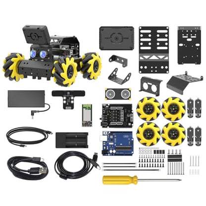 LewanSoul Robotic Kit for Arduino Robot Car AI Camera Vision Recognition Target Tracking Obstacle Avoidance, Programmable STEM Robot Gift for Ages 14 16+, Camera Robot Kit, miniAuto Standard Kit