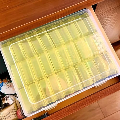 31-Piece Yellow Inner Box Organizer for Diamond Painting - color: Yellow