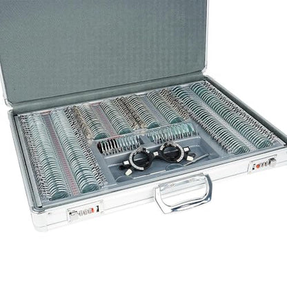266-PC Optical Trial Lens Set Kit for Optometrists Optometry Trial Lens Set 0.25D Precision Steps with Lockable Case