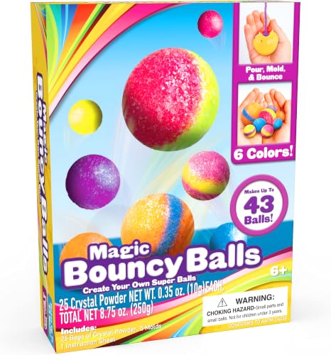 Creative Kids DIY Magic Bouncy Balls - 43 Ball Kit - STEM Science Toys - color: Multicolor Edition