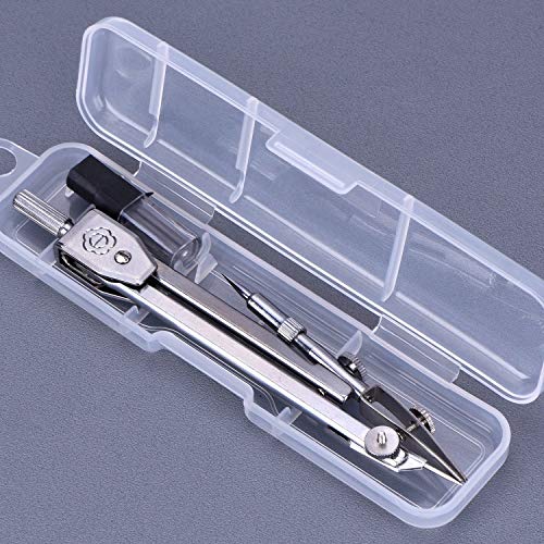 EBOOT Drawing Compass and 6 in Protractor Geometry Set, Clear - color: Clear