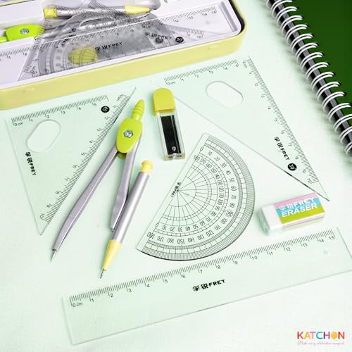 KatchOn Geometry Set for Students - 8 Pieces, Back to School Supplies