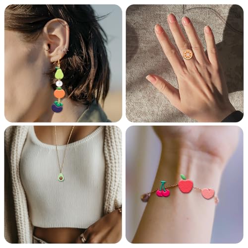 beinkmake 17Pcs Fruit Polymer Clay Cutters Pineapple Clay Earrings Cutters - style: Fruit
