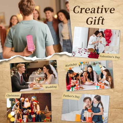 CoEjokno Da Vinci Code Numeric Cryptex Money Puzzle Box for Cash Gift, Jewelry Box with Hidden Compartment, Unique Puzzle Gift for Adults Brain Teaser Valentine’s Day Wedding & Anniversary Present - color: Pink