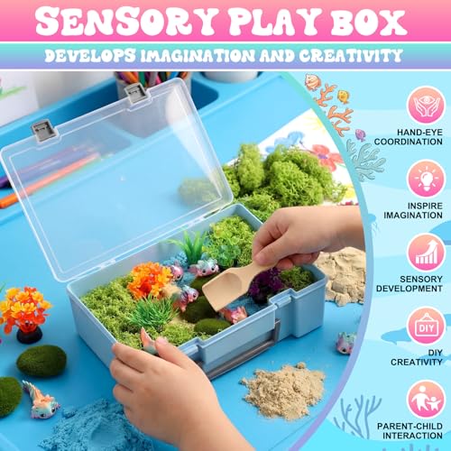 Jenaai Axolotl Sensory Bin Axolotl Sandbox Sand Kit Sensory Bin Filler Toy - style: Axolotl