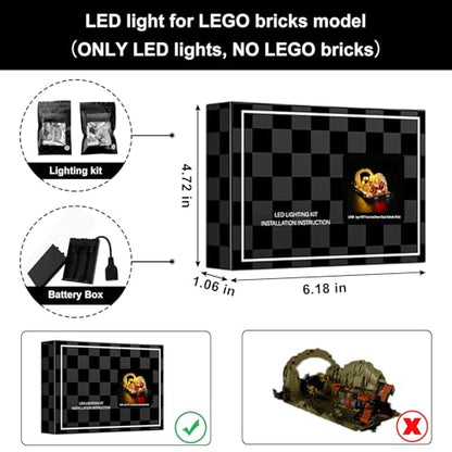 Vaodest Led Light for Lego 75380 Mos ESPA Podrace Diorama Building Blocks Model,Design and Configuration Compatible with Model 75380(Led Light Only, Not Building Block Kit) - style: 75380 Mos ESPA Podrace Diorama Set