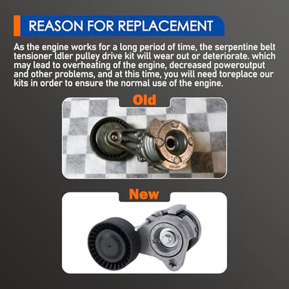 11288624196 Serpentine Belt Tensioner Bolt Idler Pulley Drive Kit