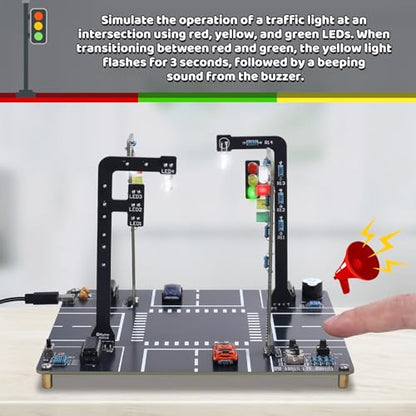 MIOYOOW LED Traffic Light Soldering Kit, STEM Electronic Project for School