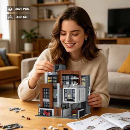 Cube Modern House Lighting Building Set 3623 PCS House Model Kit