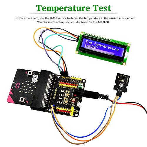 KEYESTUDIO 37 Sensors in 1 Box Starter Kit for BBC Micro bit with Tutorial (Without Microbit Board), Compatible with V1.5, V2 Microbit Sensor Kit Accessories Programming Electronics for Teens Adults