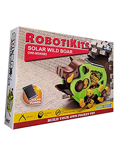 OWI Inc Solar Wild Boar, Solar Powered Energy Kit for Kids, Robotics, Educational STEM Birthday Kits Ages 8 and Up