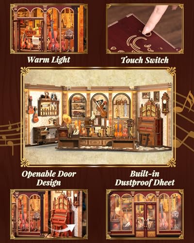 Book Nook Kit for Adults, DIY Miniature Dollhouse Kit (Bach Strings) - color: Bach Strings