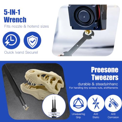 3D Printer Tools Kit, 28pcs 3D Printer Accessories for All FDM/SLA Printers