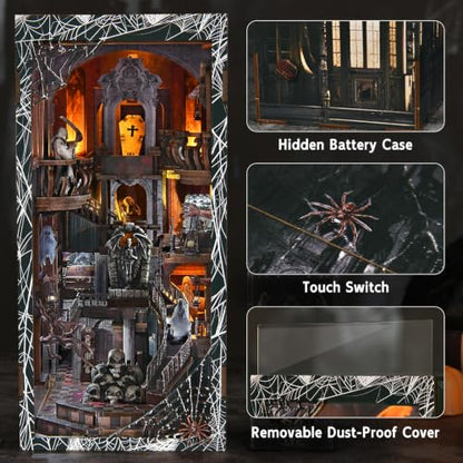 MiniCity Haunting Relics Book Nook Kit for Adult, DIY Miniature House Kit - color: Haunting Relics
