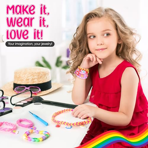 Rubber Band Bracelet kit, Loom Bracelet kit - Rubberband Bracelet Making kit Includes Clips, Charms, Beads - Rubber Bands for Bracelets, Gift for Birthday, Halloween, Xmas (6000 Pack (Master Kit)) - color: 22colors 6000+