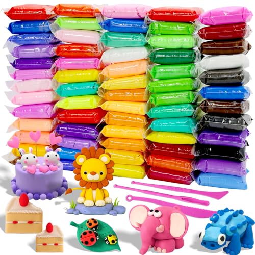 MuseLuxe Air Dry Clay - 64 Pack Modeling Clay Kit - color: 64 Colors