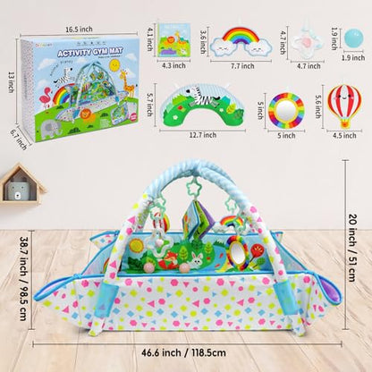 Dr.Rapeti Baby Play Mat, Baby Play Gym, Playmat & Floor Gyms with Ball Pit - size: 47*40 Inch