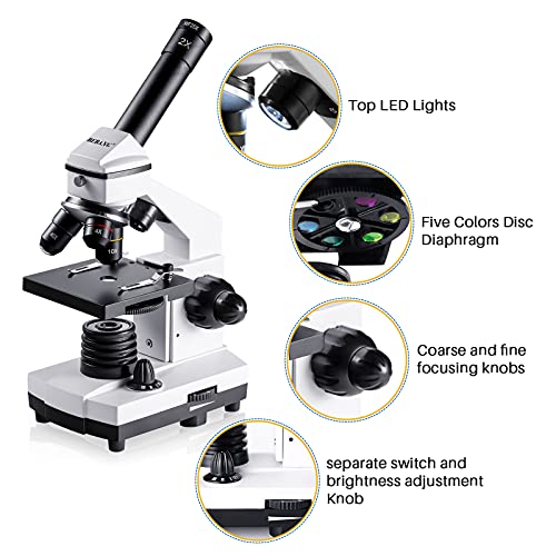 2000X Compound Microscope for Kids Adults: Microscope for Biology Education
