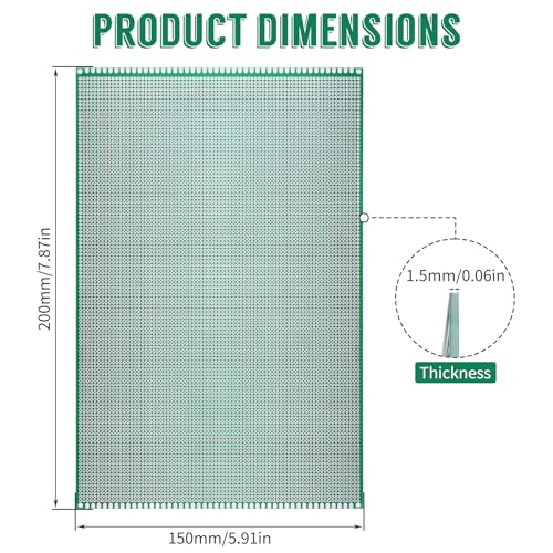 2 Pcs PCB Board, 15x20cm, Tinned Through Holes, Solder-able - size: 150*200mm