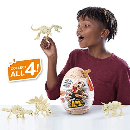 Robo Alive Dino Fossil Find - Triceratops by ZURU Excavate Dinosaur Fossils Digging Kit Collectible Toy with Slime, Multicolor