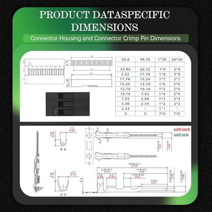 50 Sets / 200 Pieces for Dupont 2.54mm 3Pin Black Male Connector - size: 3-Pin Male, style: Black-Single Row