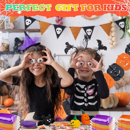 VioraWhite 144 Pcs Air Dry Clay Bulk 76 oz Halloween DIY Modeling Clay Kit - color: Halloween Color