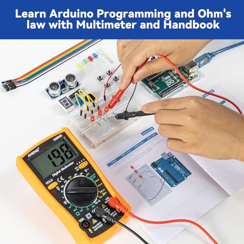 SunFounder Beginner's Lab Starter Kit with Original Arduino Uno R3 REV3 Multimeter 34 Projects 40+ Video Courses Breadboard, RoHS Compliant, for Beginners & Engineers
