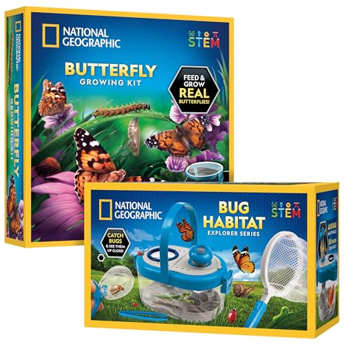 National Geographic Butterfly Growing and Bug Catcher Kit for Kids - style: Butterfly Habitat & Bug Catcher Kit