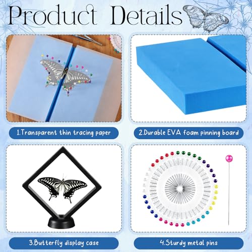 DoubleFill Insect Specimen Kit with Display Case Pins Tools for Biology