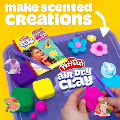 Play-Doh Air Dry Clay Case, Scented Variety Pack, 13 Air-Dry Clays, Fun Molds, Wiggly Eyes, and Sculpting Tool, Arts and Crafts Supplies, Modeling Clay, Fun Kids Activities, Pottery - color: Air Dry Clay Case, size: 13 Pack