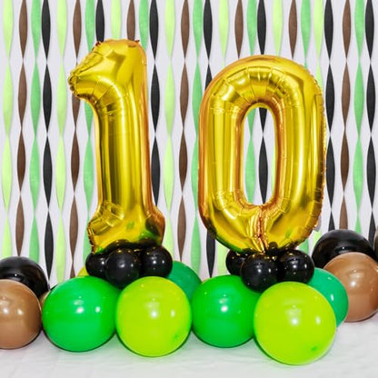 Epakh 12 Rolls Black Green Brown Crepe Paper Streamers 984ft - color: Black Green Brown