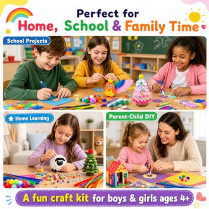 FUNZBO Arts and Crafts Supplies for Kids -Toddlers Craft Kit - size: Jar Set (Mega)