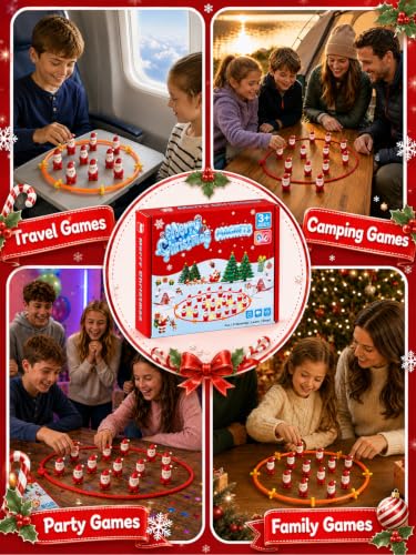 Christmas Magnetic Game with String & 20 Santa Claus - color: Santa Claus
