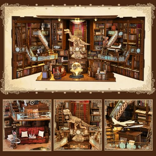 Beyond Library Max Book Nook Kit, DIY 3D Wooden Miniature Dollhouse Puzzle - color: Beyond Library Max