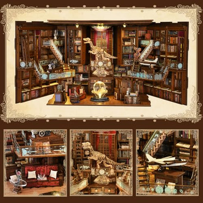 Beyond Library Max Book Nook Kit, DIY 3D Wooden Miniature Dollhouse Puzzle - color: Beyond Library Max