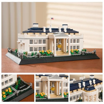 Oichy Building Block Sets White House Architecture Model Kits 895 PCS Washington Famous Landmark Architecture Building Set Home Decoration Collection Gift Idea - color: White House