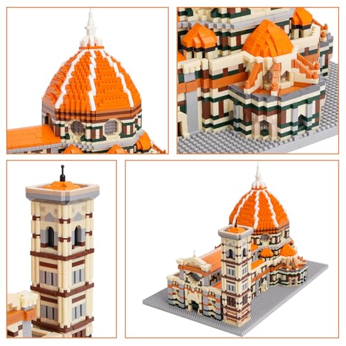 Architecture Micro Building Blocks Set 5278 PCS, Model Building Kit World-Famous Architecture Collection Building Blocks Gift for Adults - color: Santa Maria Del Fiore