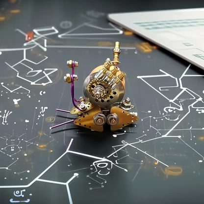 Steampunk Snail 3D Metal Puzzle Mechanical Kits 140+ Pcs DIY Assembly Model 3-Star Difficulty STEM Premium Desktop Decor Christmas & Birthday Gift for Teens Men Adults (Snail-O) - style: Snail-O