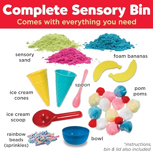 Creativity for Kids Sensory Bin: Ice Cream Shop Playset - Toddler Learning Toys for Kids Ages 3-4+, Pretend Play Ice Cream Set, Kids Gifts for Girls and Boys - style: Ice Cream Shop